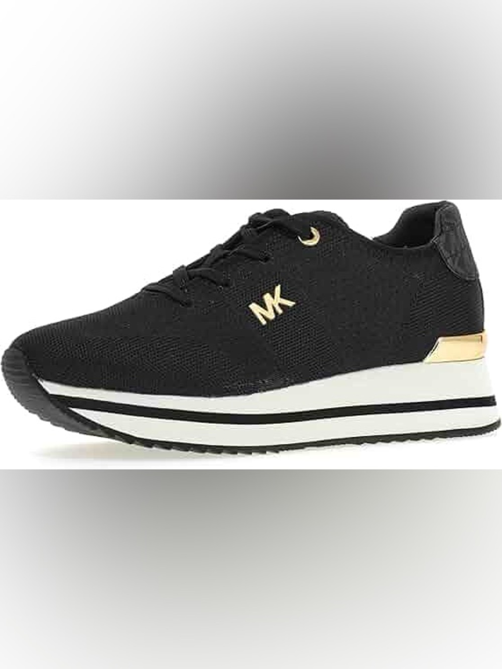 Michael Kors Black Knit Platform Sneakers - Picture 2 of 13